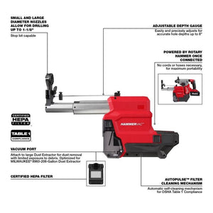 Milwaukee 2915 - DE M18 FUEL HAMMERVAC 1 - 1/8in Dedicated Dust Extractor - Mississauga Hardware Centre Inc