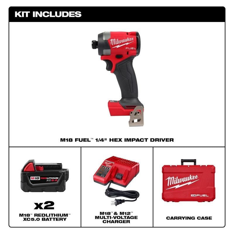 Milwaukee 2953 - 22 M18 FUEL 1/4in Hex Impact Driver Kit - Mississauga Hardware Centre Inc