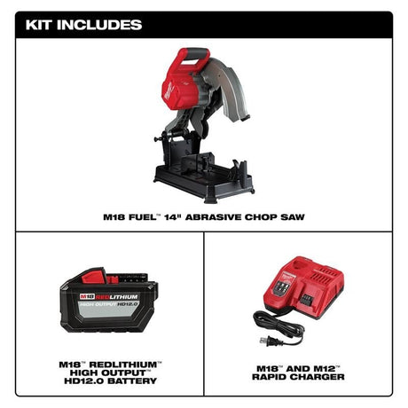 Milwaukee 2990 - 21HD M18 FUEL 14in Abrasive Chop Saw Kit - Mississauga Hardware Centre Inc