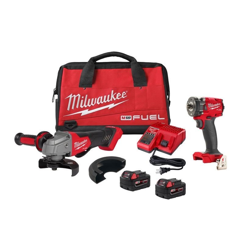 Milwaukee 2991 - 22 M18 FUEL Compact Impact Wrench and Grinder 2 Tool Combo Kit - Mississauga Hardware Centre Inc