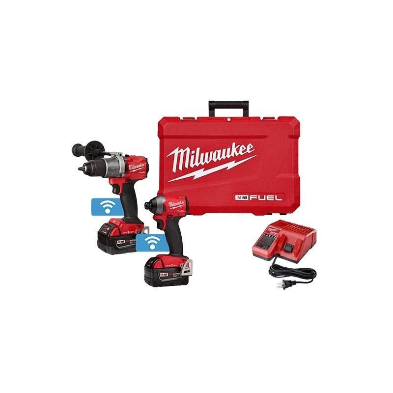 Milwaukee 2996 - 22 M18 FUEL 2 - Tool Hammer Drill & Impact Driver w/ ONE - KEY Combo Kit - Mississauga Hardware Centre Inc
