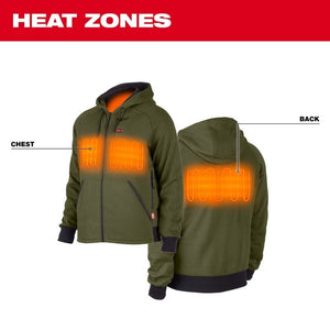 Milwaukee 306GN - 20 M12 HEATED HOODIE - GREEN - Mississauga Hardware Centre Inc