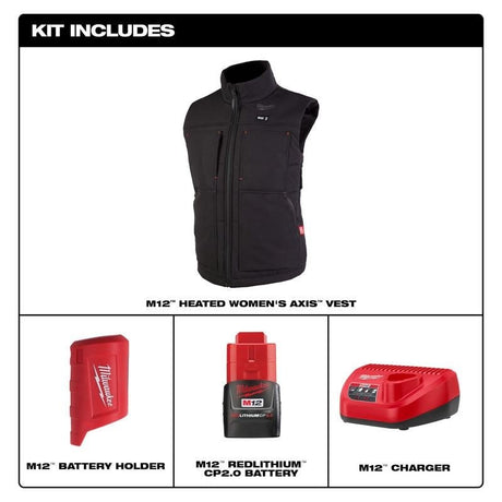 Milwaukee 334B - 21 M12 Womens Heated AXIS Vest - Black - Mississauga Hardware Centre Inc