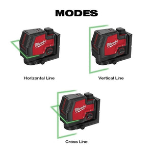 Milwaukee 3521 - 21 USB Rechargeable Green Cross Line Laser - Mississauga Hardware Centre Inc