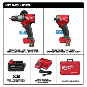 Milwaukee 3696 - 22 M18 FUEL 2 - Tool Combo Kit w/ ONE - KEY - Mississauga Hardware Centre Inc