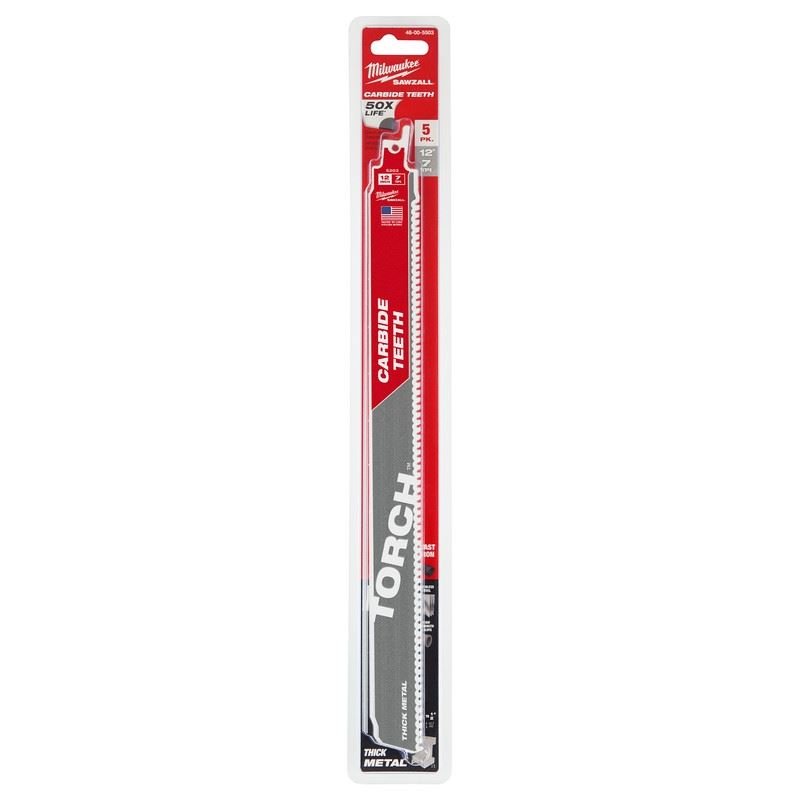 Milwaukee 48 - 00 - 5593 12in Torch Carbide Sawzall Blades - Mississauga Hardware Centre Inc