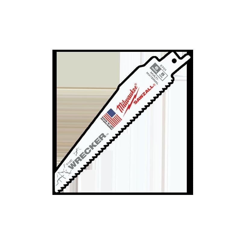 Milwaukee 48 - 01 - 7701 6" 8 TPI The Wrecker SAWZALL Blade (Bulk - 100 Pk) - Mississauga Hardware Centre IncMilwaukee48-01-7701