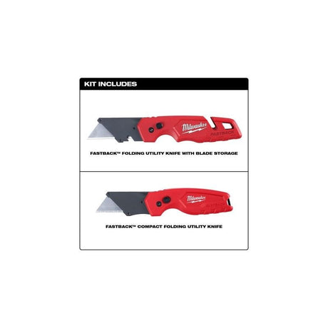 Milwaukee 48 - 22 - 1503 FASTBACK Folding Utility Knife Set - Mississauga Hardware Centre Inc