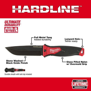 Milwaukee 48 - 22 - 1928 5in HARDLINE Fixed Blade Knife - Mississauga Hardware Centre Inc