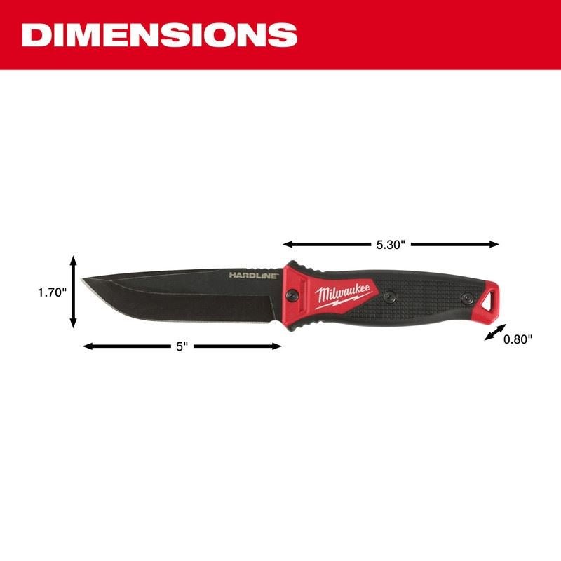 Milwaukee 48 - 22 - 1928 5in HARDLINE Fixed Blade Knife - Mississauga Hardware Centre Inc