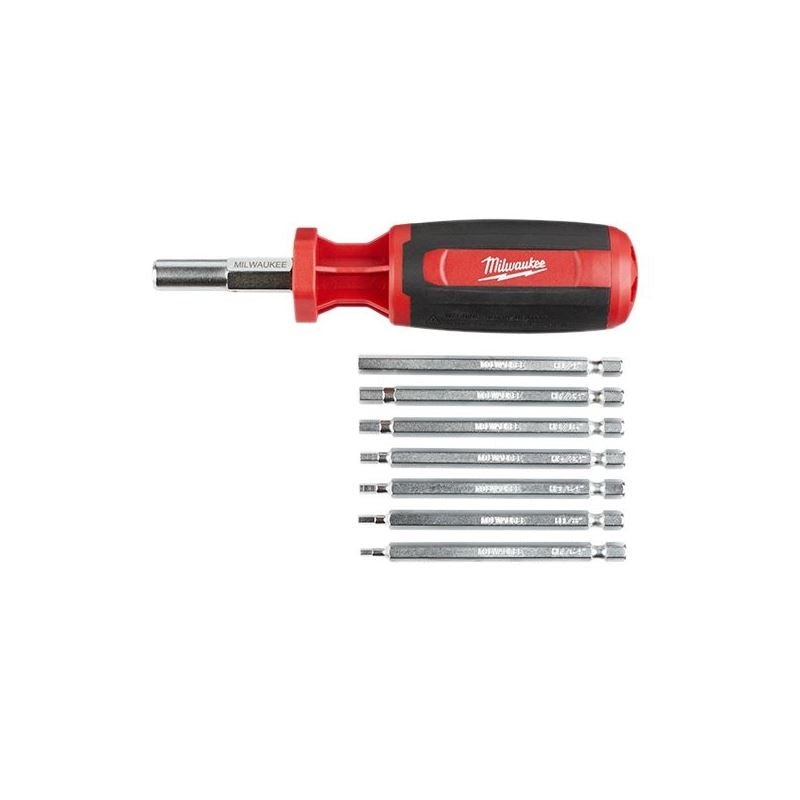 Milwaukee 48 - 22 - 2134 9 - in - 1 SAE HEX/KEY Drive Multi - bit Driver - Mississauga Hardware Centre Inc