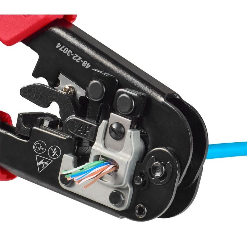 Milwaukee 48 - 22 - 3074 Ratcheting Pass - Through Crimper and Stripper - Mississauga Hardware Centre Inc