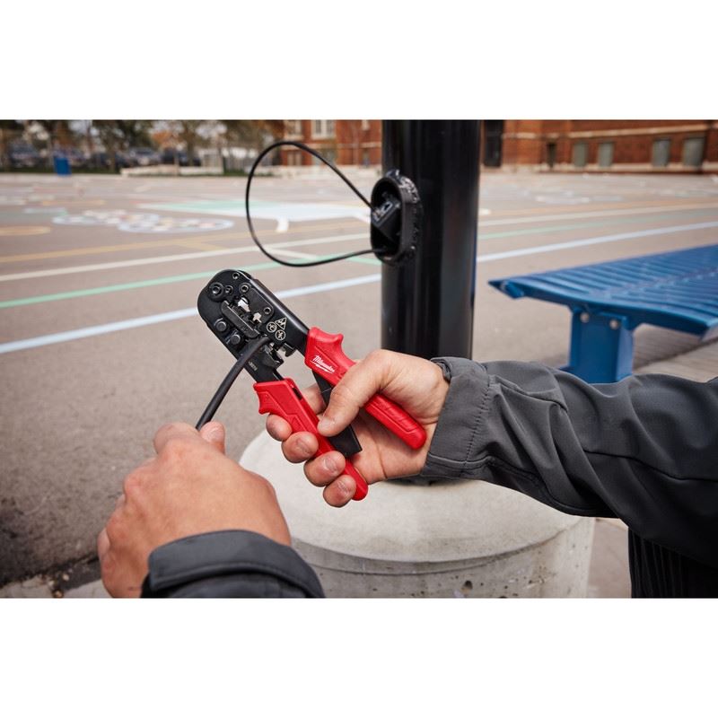 Milwaukee 48 - 22 - 3076 Ratcheting Pass - Through Crimper and Stripper - Mississauga Hardware Centre Inc
