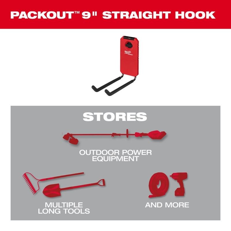 Milwaukee 48 - 22 - 8330 PACKOUT 9in Straight Hook - Mississauga Hardware Centre Inc