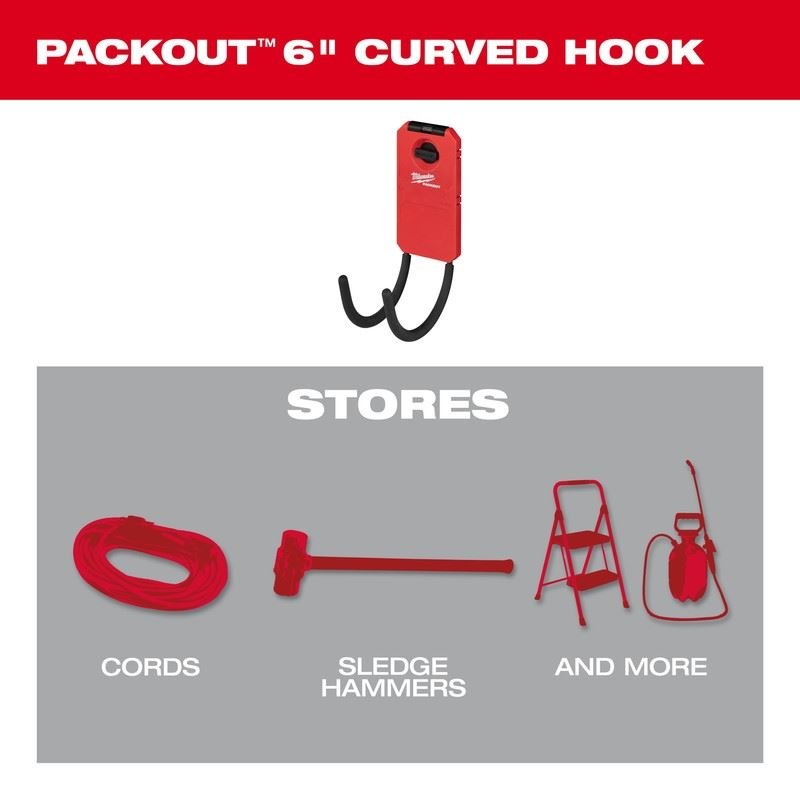 Milwaukee 48 - 22 - 8331 PACKOUT 6in Curved Hook - Mississauga Hardware Centre Inc