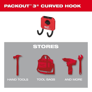 Milwaukee 48 - 22 - 8335 PACKOUT 3in Curved Hook - Mississauga Hardware Centre Inc