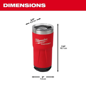 Milwaukee 48 - 22 - 8392R PACKOUT 20oz Tumbler - Mississauga Hardware Centre Inc