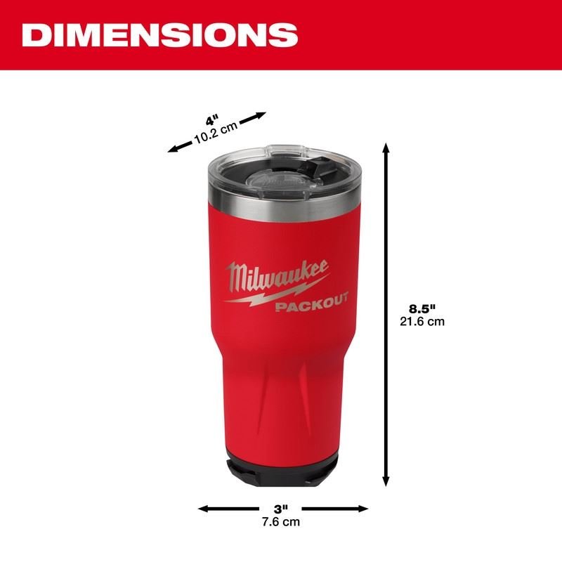 Milwaukee 48 - 22 - 8393R PACKOUT 30oz Tumbler - Mississauga Hardware Centre Inc