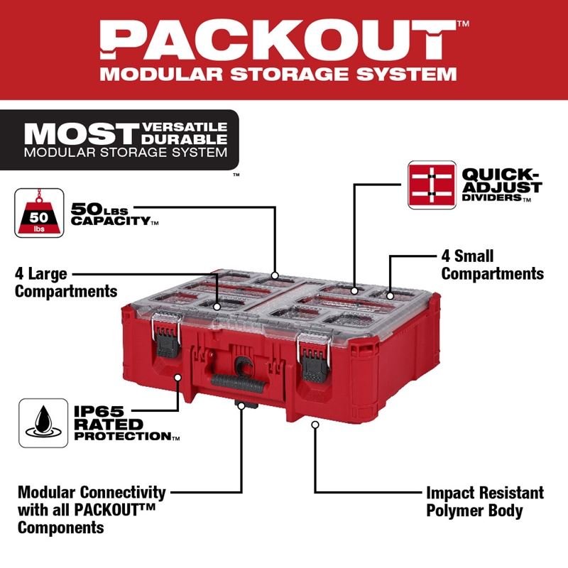 Milwaukee 48 - 22 - 8432 PACKOUT Deep Organizer - Mississauga Hardware Centre Inc
