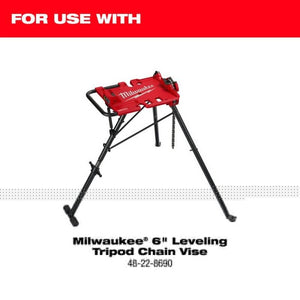 Milwaukee 48 - 22 - 8690 6 in Leveling Tripod Chain Vise - Mississauga Hardware Centre Inc