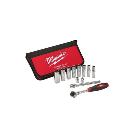 Milwaukee 48 - 22 - 9000 12pc 3/8" Drive SAE Socket Set - Mississauga Hardware Centre IncMilwaukee48-22-9000