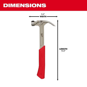 Milwaukee 48 - 22 - 9018 16oz Smooth Face Hybrid Claw Hammer - Mississauga Hardware Centre Inc