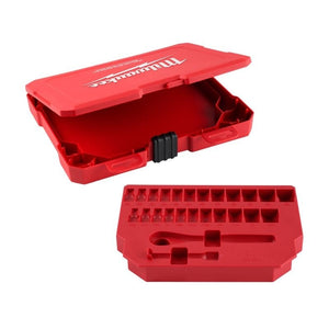 Milwaukee 48 - 22 - 9044 25pc 1/4in Drive Metric and SAE Ratchet and Socket Set with FOUR FLAT SIDES - Mississauga Hardware Centre Inc