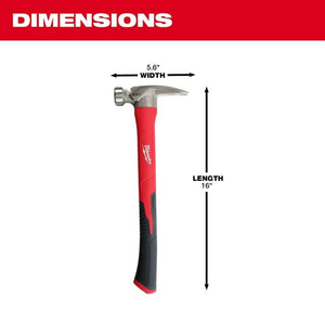Milwaukee 48 - 22 - 9320 21oz Milled Face Poly/Fiberglass Handle Hammer - Mississauga Hardware Centre Inc