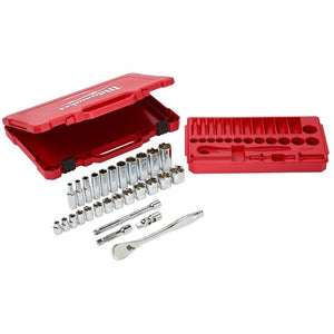 Milwaukee 48 - 22 - 9408 3/8in Drive 28pc Ratchet and Socket Set - SAE - Mississauga Hardware Centre Inc