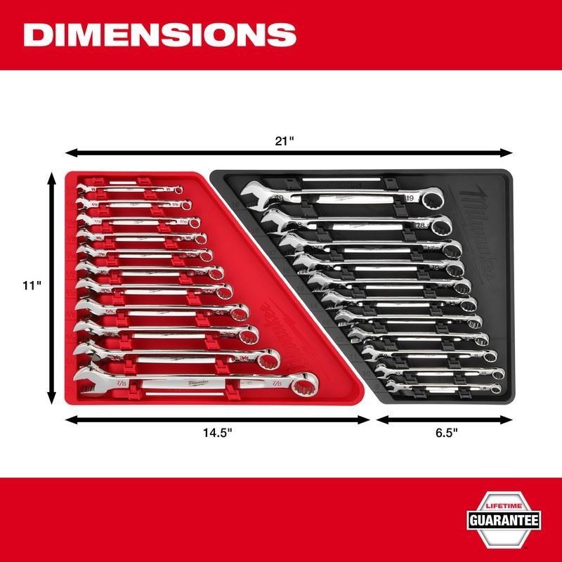 Milwaukee 48 - 22 - 9411 11pc SAE Combination Wrench Set - Mississauga Hardware Centre Inc
