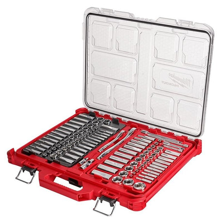 Milwaukee 48 - 22 - 9486 1/4" & 3/8â€ Drive 106pc Socket Set with PACKOUT Low - Profile Organizer - SAE & Metric - Mississauga Hardware Centre Inc