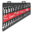 Milwaukee 48 - 22 - 9513 15pc Metric Flex Head Ratcheting Combination Wrench - Mississauga Hardware Centre Inc