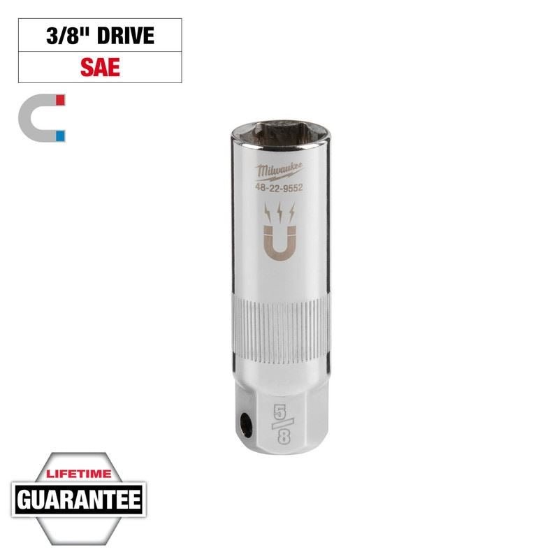 Milwaukee 48 - 22 - 9552 3/8in Drive 5/8in Magentic Spark Plug Socket - Mississauga Hardware Centre Inc