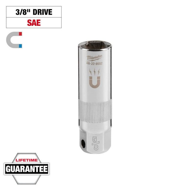 Milwaukee 48 - 22 - 9552 3/8in Drive 5/8in Magentic Spark Plug Socket - Mississauga Hardware Centre Inc