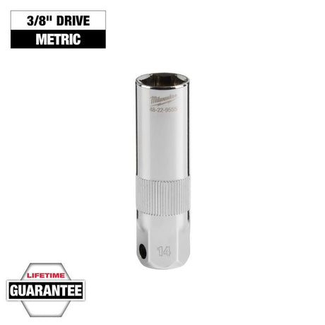 Milwaukee 48 - 22 - 9555 3/8in Drive 14MM Spark Plug Socket - Mississauga Hardware Centre Inc