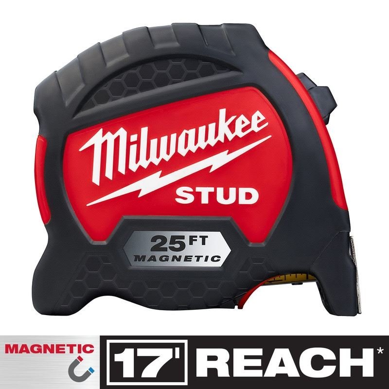 Milwaukee 48 - 22 - 9725M Magnetic STUD Magnetic Tape Measure - Mississauga Hardware Centre Inc