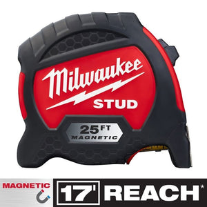 Milwaukee 48 - 22 - 9725M Magnetic STUD Magnetic Tape Measure - Mississauga Hardware Centre Inc