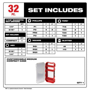 Milwaukee 48 - 32 - 4004 SHOCKWAVE Impact Duty Driver Bit Set - 32PC - Mississauga Hardware Centre Inc