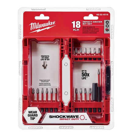 Milwaukee 48 - 32 - 4018 SHOCKWAVE Impact Duty Driver Bit Set (18 - Piece) - Mississauga Hardware Centre Inc