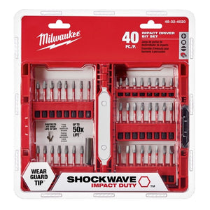 Milwaukee 48 - 32 - 4020 SHOCKWAVE Impact Duty Driver Bit Set (40 - Piece) - Mississauga Hardware Centre Inc