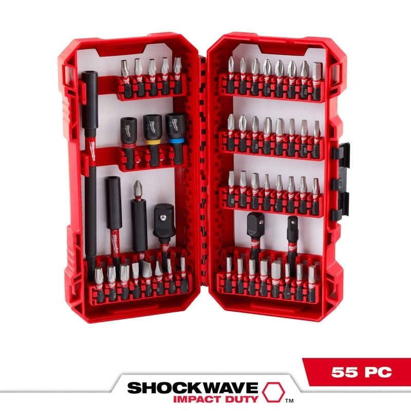 Milwaukee 48 - 32 - 4096 SHOCKWAVE Impact Duty Driver Bit Set - 55PC - Mississauga Hardware Centre Inc