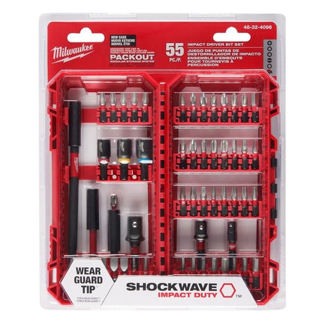 Milwaukee 48 - 32 - 4096 SHOCKWAVE Impact Duty Driver Bit Set - 55PC - Mississauga Hardware Centre Inc