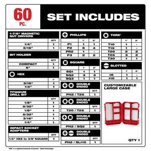 Milwaukee 48 - 32 - 4097 SHOCKWAVE Impact Duty Drill and Drive Set - 60PC - Mississauga Hardware Centre Inc