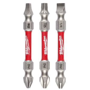 Milwaukee 48 - 32 - 4319 SHOCKWAVE Impact Duty PH2/SQ2/T25 Double Ended Bits 3PC - Mississauga Hardware Centre Inc