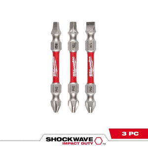 Milwaukee 48 - 32 - 4319 SHOCKWAVE Impact Duty PH2/SQ2/T25 Double Ended Bits 3PC - Mississauga Hardware Centre Inc