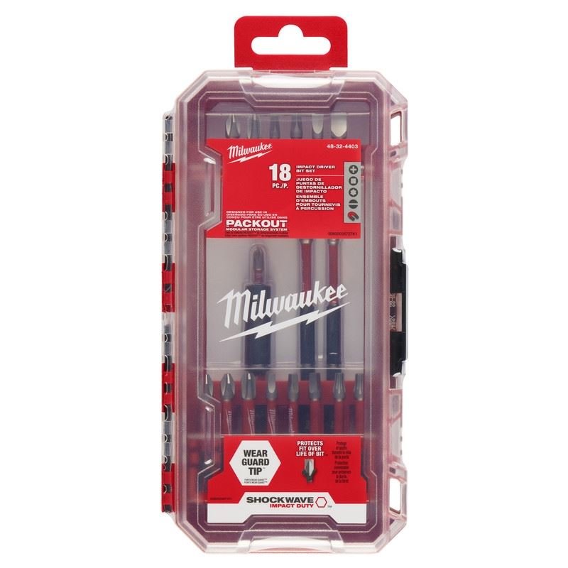 Milwaukee 48 - 32 - 4403 SHOCKWAVE Impact Duty Driver Bit Set - 18PC - Mississauga Hardware Centre Inc