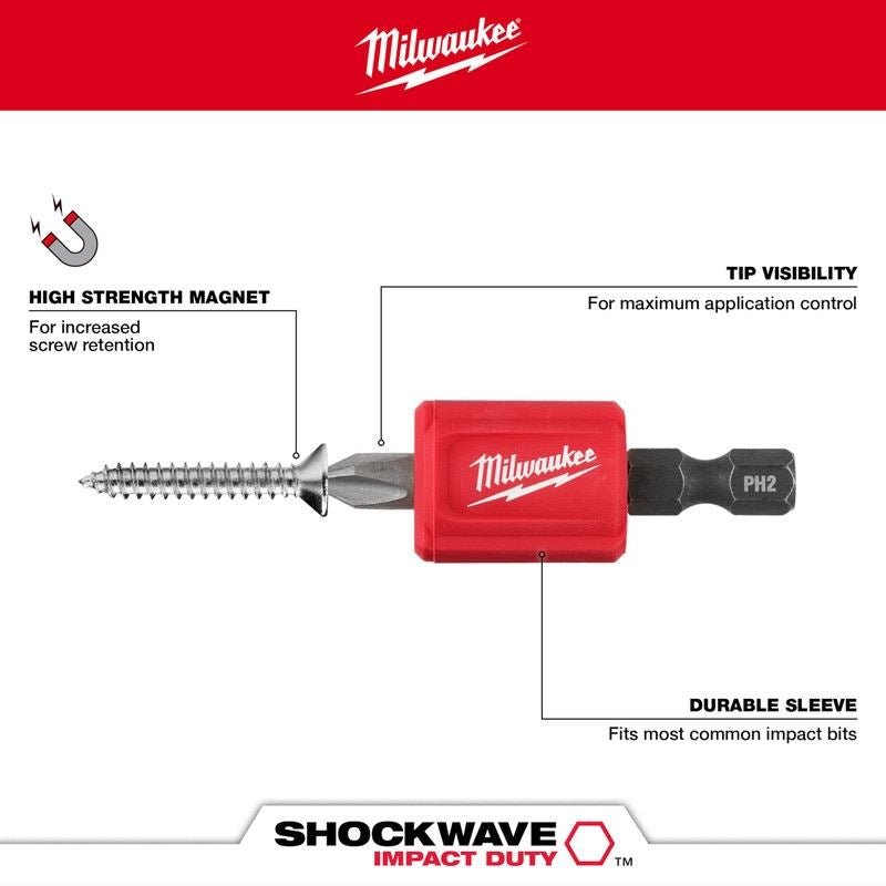 Milwaukee 48 - 32 - 4550 SHOCKWAVE Impact Duty Magnetic Attachment and PH2 Bit Set - 3PC - Mississauga Hardware Centre Inc