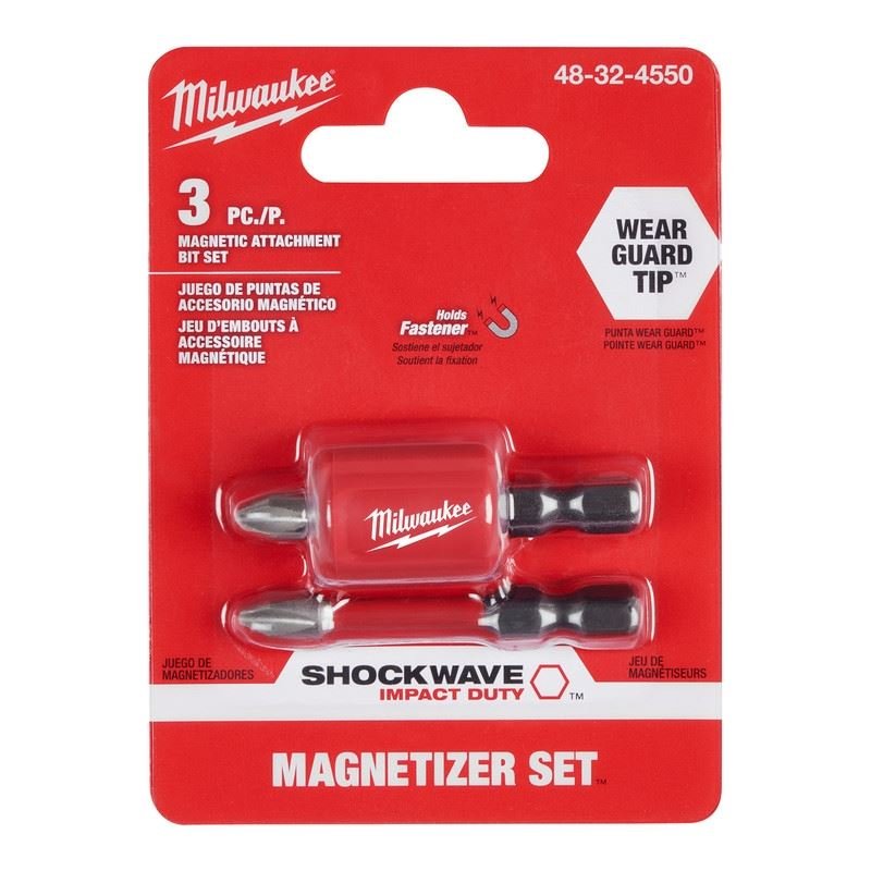 Milwaukee 48 - 32 - 4550 SHOCKWAVE Impact Duty Magnetic Attachment and PH2 Bit Set - 3PC - Mississauga Hardware Centre Inc