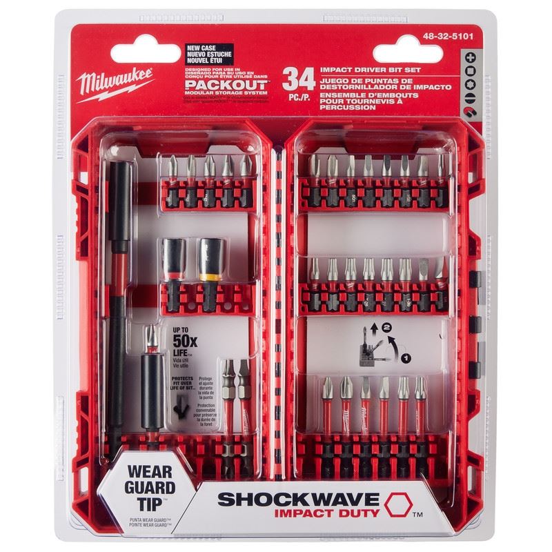 Milwaukee 48 - 32 - 5101 SHOCKWAVE Impact Duty Driver Bit Set - 34PC - Mississauga Hardware Centre Inc