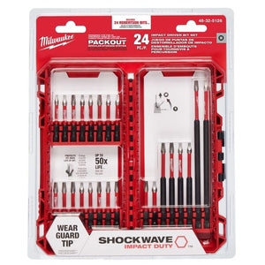 Milwaukee 48 - 32 - 5126 24PC IMPACT SHOCKWAVE SET - Mississauga Hardware Centre Inc